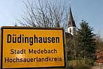 Ortseingangsschild von Düdinghausen