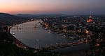 Ausblick vom Gallrtberg auf die Donau in Budapest