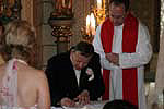 Unterschrift nach der Hochzeit